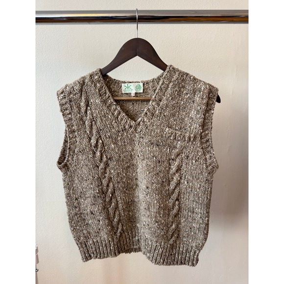 Kolor Knits Jackets & Blazers - Vintage Irish Wool Cable Knit Sweater Vest – Made in Ireland